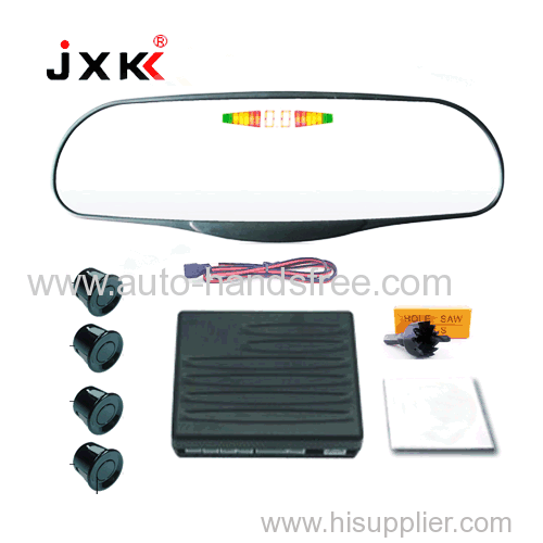 4 sensors rearview mirror built-in LED digital display humen voice auto car parking sensor system reverse sensor mirror