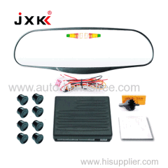 8 sensors rearview mirror built-in LED digital display humen voice auto car parking sensor system reverse sensor mirror