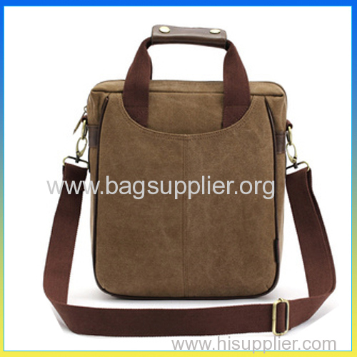 Trendy new desing leisure cross body bag canvas computer message bag