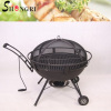 shengri cast iron bbq with wheel