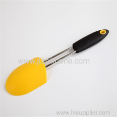 Fashion Yellow silicone spatula with stainless steel handle