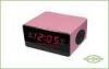 Mono FM Digital Clock Radio Wooden Clock Radio With LCD Screen