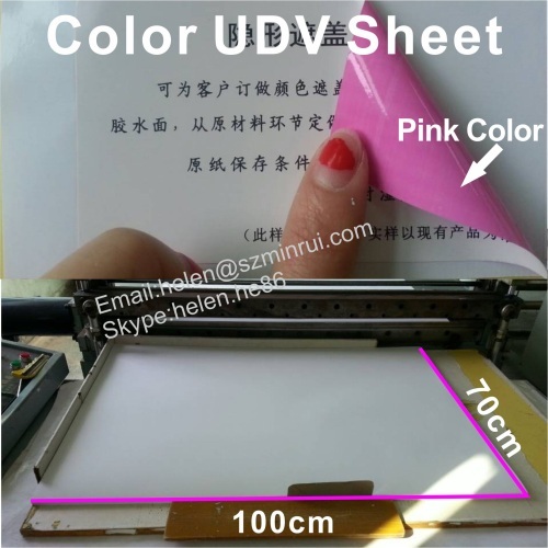 red/pink ultra destructible vinyl label paper