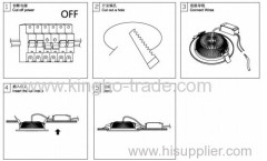 5-24W Dimmable Ceiling Recessed LED Downlight with Samsung 5630 LED chips