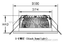 5-24W Dimmable Ceiling Recessed LED Downlight with Samsung 5630 LED chips