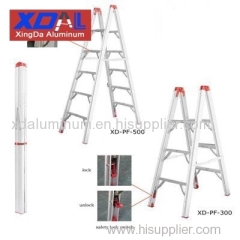 XD-PF-300 Aluminium portable lightweight folding ladder with anti-skid plastic cover