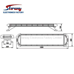 LED light bar with 100W siren for Police, Fire, Emergency Vehicle