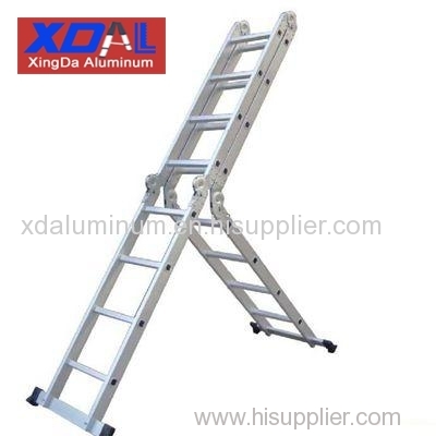 XD-M-580 Aluminum folding multi-position ladder with 150kgs load capacity