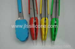 Stainless steel silicone kitchen tongs with FDA