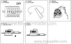 5-12W Recessed LED Downlight with CRI>70Ra