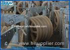 Transmission Line Stringing Mounted Pulleys for Steel Cable Wire Rope , Galvanized Steel Frame