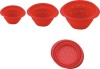 Round fruit Folding silicone bowl