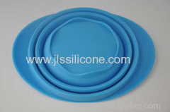 Round fruit Folding silicone bowl