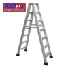 XD-F-600 Six steps Aluminum compact folding ladder skid resistance with heavy load package