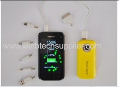 portable 5200 2600mah manual for power bank for samsung for iphone for htc for huawei for mobile charging