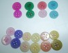 natural stone jade Peach Moonstone clothes 4 holes button with various color