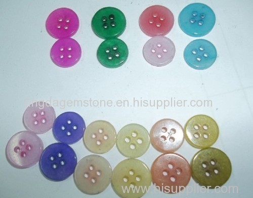 natural stone jade Peach Moonstone clothes 4 holes button with various color