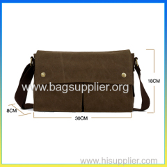 Stylish new design canvas shoulder bag durable message bag manufacturer