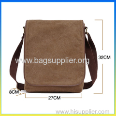 Manufacturer of new design canvas message bag leisure shoulder satchel