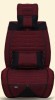 comfortable fiberflax car seat cushion with buckwheat shell-red