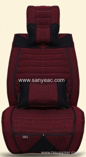 comfortable fiberflax car seat cushion with buckwheat shell-red