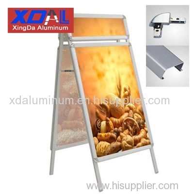 XD-J-H01 Aluminum portable lightweight outdoor poster stand double sides A frame folding with head for wholesales retail