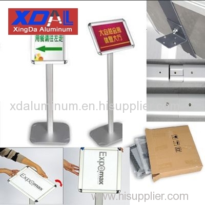 XD-J-L02 Aluminum silver black poster stands standing signs A3 poster changeable for sales promotion