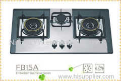 Stainless steel/black tempred glass 3 burner Gas Cooktop, gas stove for sale