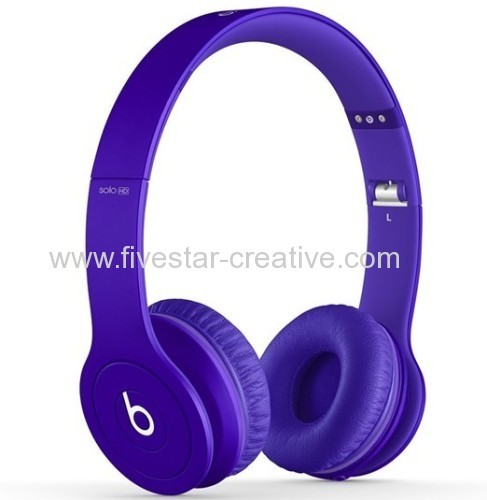 Beats by Dre Solo HD 2nd Generation On-Ear Headphones With MIC/Remote Control Drenched purple