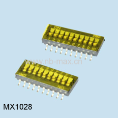 2.54mm piano type DIP SWITCH red blue