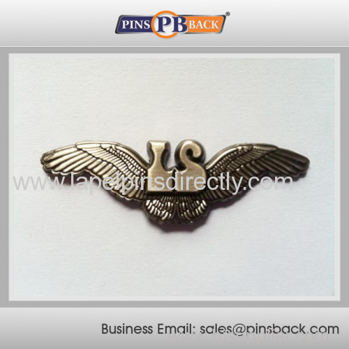 Metal zinc alloy die casting badge for promotion / silver plated / 1.25 inch