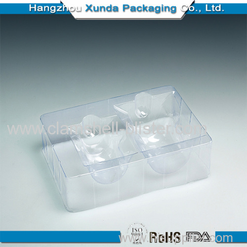 Cosmetic PVC/PET/PP/PS plastic clamshell packaging