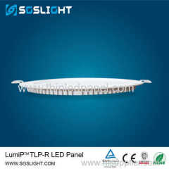 240*12mm 75LM/W recessed led round panel light