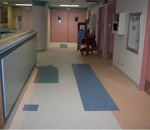 Strong Wear Resistance Homogeneous Sheet Vinyl for Hospital