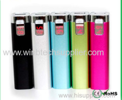 usb power bank 2200mha with led display showing the battery level