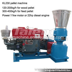 Diesel engine/electric motor driven professional stable flat die pellet machine for wood or animal feed