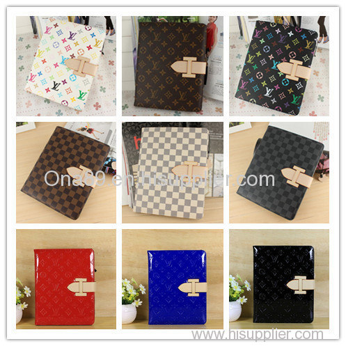 Leather case for iPad 2 3 4 with arm band Stand designer luxury flip case