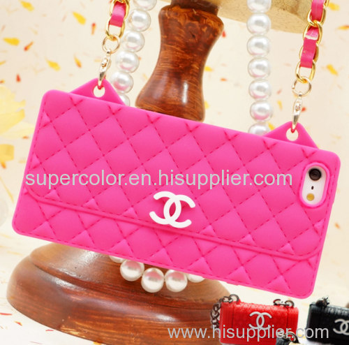 Chanel style silicone material waterproof cellphone case apple iphone5 free shipping by DHL