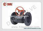 UPVC / PVC 2 Way full bore Flange Plastic Ball Valve Worm-gear operation