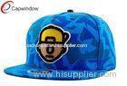 Blue Irregular Figure Pattern Printing Childrens Baseball Caps With 3D Logo