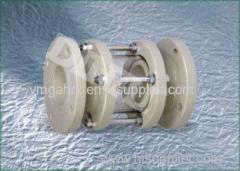 PPH Plastic Sight Glass Flange Connection 1-1/2"(D50mm) ~ 6"(D160mm) with Glass Body