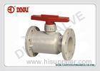 PPH flange Plastic Ball Valve Handle Lever 1/2(D20mm) ~ 8(D225mm) PN1.0Mpa DIN/ANSI/JIS