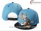 Summer Cartoon Tom And Jerry Snapback Hat 100 Cotton Baseball Caps Blue / Purple