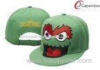 Green Sesame Street Childrens Baseball Caps Custom Embroidered Baseball Hats