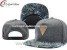 Personalized 5 Panel Wool Baseball Caps With Paisley Printed Peak