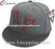 Dark Grey Velcro Custom Baseball Team Hats Embroidered Baseball Hats
