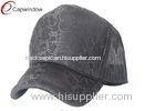 Grey Allover Pattern Printing Trucker Mesh Caps With Multi Spandex Fabric