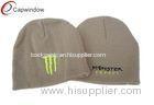 3D Monster Embroidery Beanie Winter Hats Funky Ski Hats Gray / Black