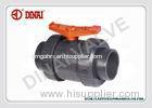 PP / FRPP double union socket ball Valve PN1.0Mpa DIN / ANSI / JIS Plastic Ball Valve