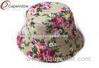 100% Cotton Floral Fishing Bucket Hat Womens Winter Hats For Spring